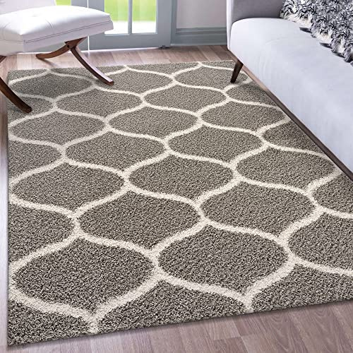Impression Teppich Weicher Flächenteppich, Luxus Muster Teppich, Hochwertiger Schlafzimmerteppich, Wohnzimmerteppich, Küche - Grau, Größe:120x170 cm