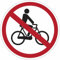 NEW CARTELLO SEGNALETICO ROTONDO - Accesso vietato alle biciclette - Adesivo Extra Resistente, Pannello in Forex, Pannello In Alluminio (ADESIVO 10 CM)