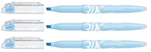 PILOT Frixion Light Natural Highlighters Chisel Tip Sky Blue Pack of 3