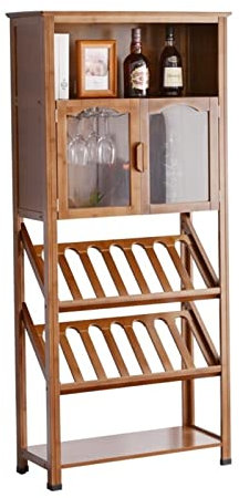 WAOCEO Weinregale Kleiner Weinschrank Weinregal Weinglashalter Kleiner Weinschrank barschrank