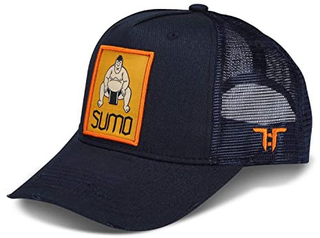 Tokyo Time Sumo Cap – Marineblau/Orange, Multicoloured, One size