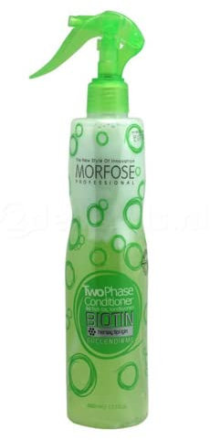Morfose Biotin Leave-In Conditioner Spray 400ml – Zweiphasen-Haarspülung mit Hitzeschutz – Für Haarwachstum, Kämmbarkeit & Glanz – Für alle Haartypen