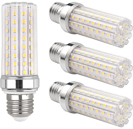 E27 Maiskolben LED Glühbirne 15W, 220-240V, Nicht Dimmbar, 2000LM Neutralweiß 4000K, Entspricht 120W~150W Glühlampe, E27 LED Mais für Wandlampe, Stehlampe, Kronleuchter, Schreibtischlampe, 4 Stück