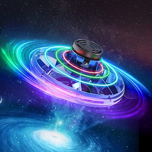 OBEST Fliegendes Spielzeug, UFO Mini Drohne für Kinder Erwachsene, Flying Ball mit 360°Rotierenden & LED Licht, Flying Ball für Weihnachten Geburtstag Jungen Mädchen Geschenk