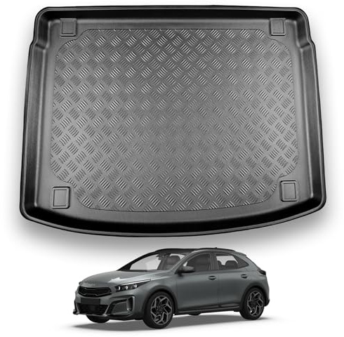 NOMAD Boot Liner Mat for Kia XCeed Non Hybrid 2019+ | [Adjustable boot floor in raised position], Tailored PE Car Boot Protector Tray, Waterproof Raised Edge Trunk Mat