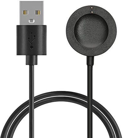 kwmobile USB Kabel Charger kompatibel mit Michael Kors GEN 6 / GEN 5e / GEN 5 / GEN 4 Watch/Skagen Falster 2 Ladekabel - Smart Watch Ersatzkabel - Fitnesstracker Aufladekabel in Schwarz