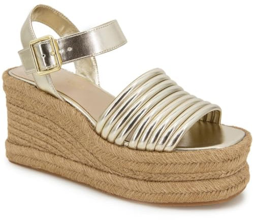 Kenneth Cole Damen Shelby Keilsandalen, Helles Gold, 40 EU