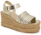 Kenneth Cole Damen Shelby Keilsandalen, Helles Gold, 40 EU