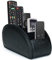 molshine Porta Telecomandi con 5 scomparti,Pelle PU Organizzazione Ufficio di Stoccaggio Caddy Box per Tv Remote,Media Player,Forniture per ufficio,Pennello di trucco (Black)