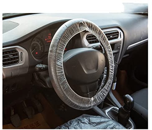 Auto-Lenkradabdeckung Für 120 X 10 cm Autositzbezug 100 Stück Einweg-Kunststoff-Autositzbezug Lenkradbezug.