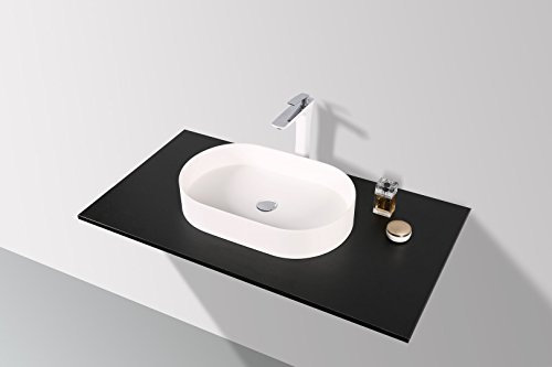 SLIM - DESIGN Mineralguss Aufsatzwaschtisch MG-C363