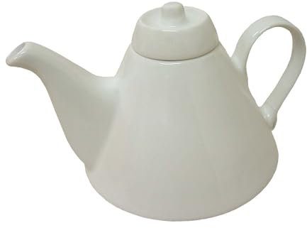 TETERA CAFETERA CONO 450 ML PORCELANA BLANCO
