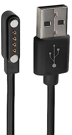 Haourlife Replacement Magnetic Charging Cable for Bone Conduction Headphones, USB Charger Cord for 4-pin Interface Bone Conduction Headphones, Smartbands, and Smartwatches (7.62mm Pitch)