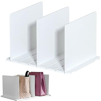 Regaltrenner Kleiderschrank Schrankteiler Regalteiler Set - Multifunktionaler Regal Trenner Verstellbarer Kleidungs Organizer Abnehmbare Tasche Aufbewahrungsbox Teiler Handtasche Organisator