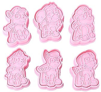 SULIUDAJI 6 Pcs Moldes Galletas Niños, Cortadores de Galletas, Cookie Cutter, Formas Galletas, Moldes Galletas Infantiles, Formas Galletas, para Decorar Galletas, Reposteria