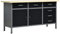 NITCA Banco da Lavoro in Acciaio, con Cassetti e Armadietti con Serratura, Tavolo da Lavoro Garage, Banco da Lavoro Officina, Regolabile in Altezza, Nero 160x60x85 cm Tipo 2