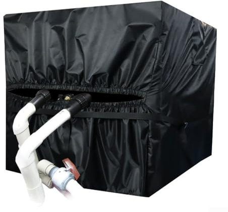 Housse de chauffage de piscine, tissu Oxford 420D, anti-poussière et imperméable, pour pompe à chaleur de piscine, 86,4 x 78,7 x 101,6 cm