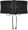 SCARLET DARKNESS Damen Korsett Gürtel Lace-up Elastische Taillengürtel Hollow Out mit Rüschen Steampunk Gürtel Schwarz L