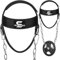 SAWANS Nackentrainer Neck Harness für Kraftsport Nackenstrecker Gewichthebergürtel Kopftrainer Männer Hals Rückenschmerzen Verstellbares Kopfgeschirr Fitness, Bodybuilding, Krafttraining (Schwarz)