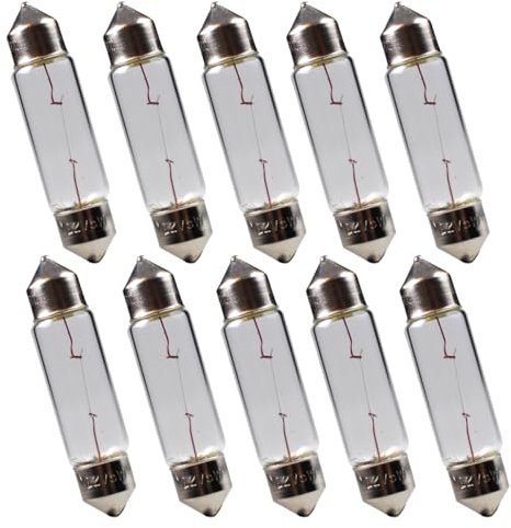 10 Stück C5W 5W 12V 36mm Soffitte Soffittenlampe Halogenlampe Kennzeichenleuchte