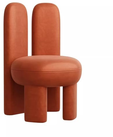 zxhrybh Schminktisch Stuhl, Hocker Schminktisch für Badezimmer, mit Rückenstütze, Stuhl Schminktisch für Waschtisch, Geeignet für Schlafzimmer, Wohnzimmer, Esszimmer (Color : Flannel Caramel)