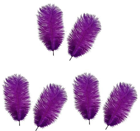 STOBOK 30 STK Dekoration Straußenfedern Künstliche Blumen Pampas Vasenfüller Schwarze Vasen Für Blumen Partydekorationen Weiße Partydeko Schwarze Zierleiste Ornament Pfau Lampen Violett