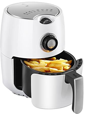 Friggitrice ad aria da 1000 W, controllo combinato manopola e touch screen 2QT Forno caldo compatto senza olio, controllo della temperatura, funzione di spegnimento automatico, preriscaldamento e