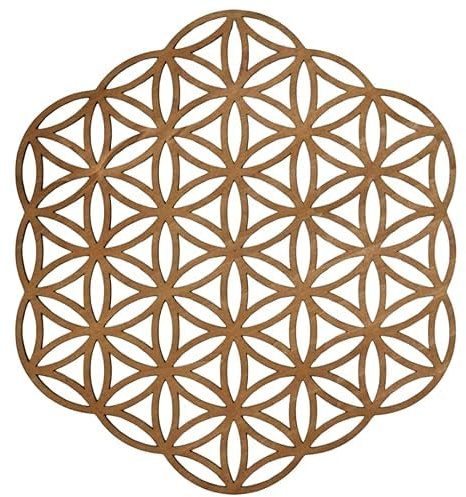 Blume des Lebens I ohne Außenkreis I Ø 44cm I 55cm I 66cm I 77cm I 88cm I große Farbauswahl I Wandbild aus Holz I Lebensblume für Ihr Zuhause