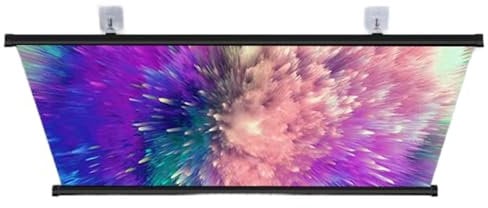 60 Inch Portable Projector Screen, Projection Screen Pull Up, 16:9 4K Retractable Movie Screen for Home Theater, Office, Outdoor, Cinema