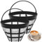 Jeorywoet Wiederverwendbare Kaffeefilter 2PCS-Korbkaffeefilter mit feinem Nylon-Mesh-Kaffeefilter 8-12 Tasse Safe & BPA kostenlose Kaffeefilter für Kaffeemaschine, Kaffeefilter für Brötchen
