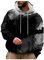 Hoodie Herren Unisex 3D Druck Hoodie Oversize Langarm Sweatshirt mit Kapuze Casual Bunte/Batik/Ethnisch Drucken Kapuzenpullover mit Taschen Sport Streetwear Kapuzenpulli Kapuzenjacke Pullover
