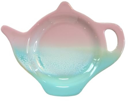 Sass & Belle Pastel Ombre Tea Bag Dish - Pink & Green - Ceramic Gift for Tea Lover – Home decor Kitchenware designed by Sass and Belle