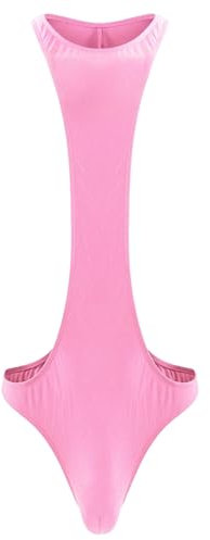 NLAND Hommes String V Slip Tanga sous-vêtements Hommes V-Strap Borat Mankini Élastique Thong Culotte,Rose