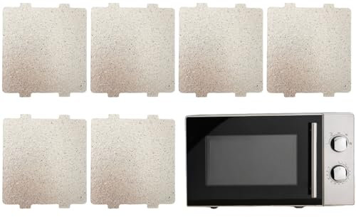 ZDL Hoja de Mica,6 Unidades Placas Mica Microondas,Placas de Mica Hojas,Hojas de Lámina de Mica,Placa de Mica Cortable,Placa Mica Microondas Universal,para Horno de Microondas