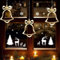Pneterg 3pcs Ghirlanda luminosa di Natale, luci a led natalizie con ventose, luce della finestra di Natale, tenda luminosa per finestre di Natale, decorazione per interni esterni (3* campane)