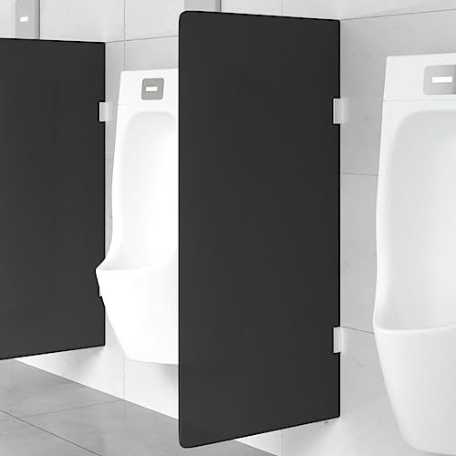 LXYZWRW Furniture select-Brise-vue mural en verre trempé pour urinoir Noir 90 x 40 cm