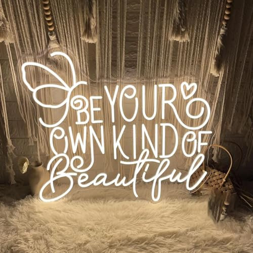 Be Your Own Kind of Beautiful Neon Sign, Custom Bedroom Makeup Room Decor Led Neon Light Beauty Salon Nail Studio Girl Party Bar Wall Decor
