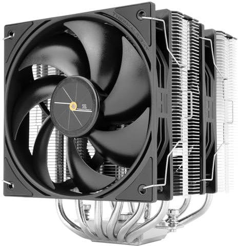 Thermalright Peerless Assassin 120 Black V3 CPU Air Cooler, High-Performance Heat Pipes, Dual Towers Cooling, with Dual PWM Fans,Desktop Cooler for Intel LGA 1700/1851/115X/2011,AMD Ryzen AM4/AM5