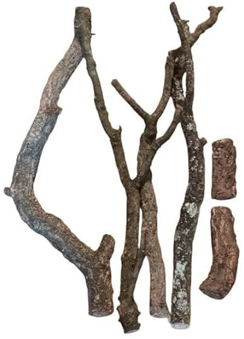 Kork Äste 1 Set, 4 Kork Äste 70-80 cm lang und 2 Korkast Abschnitte, 1 Set Verschiedene Durchmesser, Terrarien, Vogelkäfige