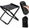 Pmueuff Tabouret Pliable Portable, Siège de Camping Pliable Mini Chaise Pliante Portable avec Sac de Transport Petit Tabouret Pliable Leger de Camping pour Voyage Plage Pêche BBQ Randonnée
