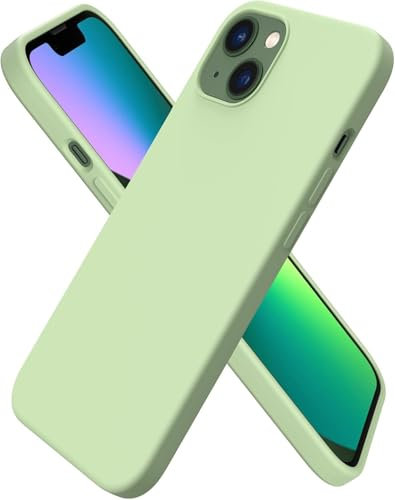Movilear Funda Carcasa de Silicona Líquida para Apple iPhone 13 Mini 5G, Interior de Microfibra Antigolpes Protección Gel Ultra Suave de Goma a Prueba de Choques y Arañazos FSUA (Verde)