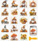 GLOBLELAND 18 Sheets Autumn Gnome Rub on Transfers for Crafts Sunflower Florals Waterproof UV DTF Cup Wraps Fall Pumpkin Thanksgiving Decals Stickers for Water Glass Bottle Vase Porcelain