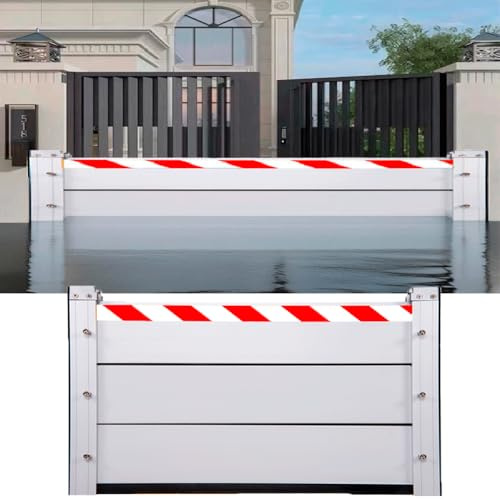 Barriera Antiallagamento L 380CM x H 40CM, Paratia Antiallagamento per Porta, Barriera di Protezione Contro Le Inondazioni, Kit Soglia Barriera Antiallagamento per Porta Garage Alta