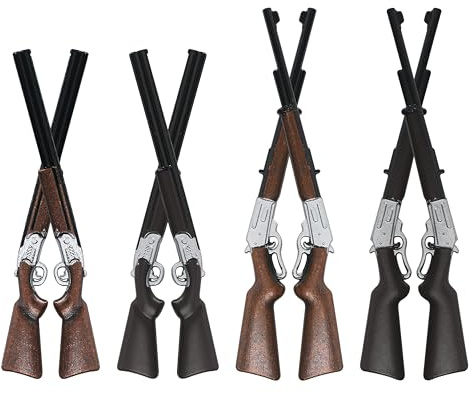 8 Stück Mini Miniatur Gewehr Set - Retro Jagd Pistole Modelle für Puppenhaus & Garten Dekor Miniaturzubehör