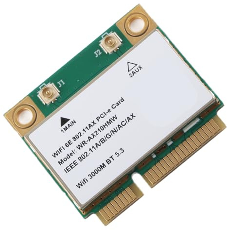 SENECESLI Scheda Netta Wireless 5374M WiFi 6E 5G Triple Band Gigabit Band 6GHz PCIE WiFi per Laptop, Tecnologia MU MIMO, Compatibile con (64 bit) [notebook, Piccoli Padroni di casa]