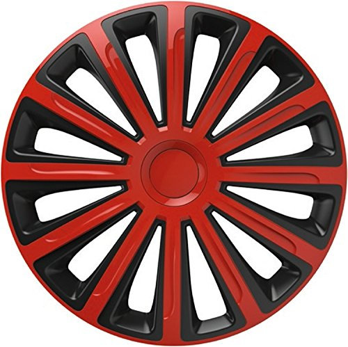 ZentimeX Z778265 Radkappen Radzierblenden universal 15 Zoll red&Black