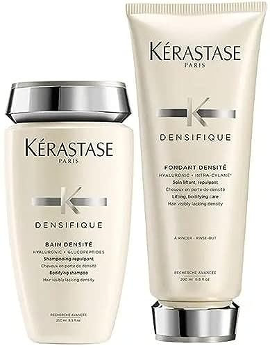 Kerastase Duo Densifique Shampoo and Conditioner Set, Thickening and Volumising for Fine Hair, With Hyaluronic Acid, Bain Densité, 250ml & Fondant Densité, 200ml