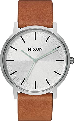 Nixon The Porter Herren Uhr analog Quarzwerk mit Leder Armband A10582853
