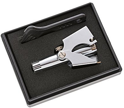 Klassischer Nasenhaartrimmer-Ohrenschneider 5cm mechanisch mit Reinigungspinsel in einer Box zur Aufbewahrung