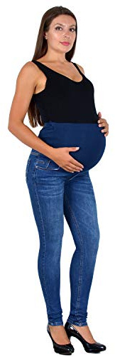 ESRA Schwangerschaftshose Umstandshose Jeans Hose Skinny für Schwangerschaft Maternity J531